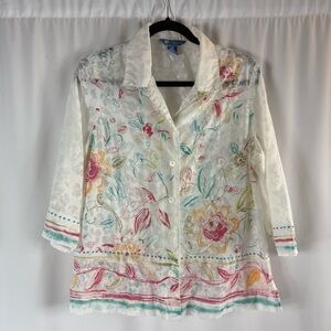 Koret Floral Button-Down Shirt - Multicolor